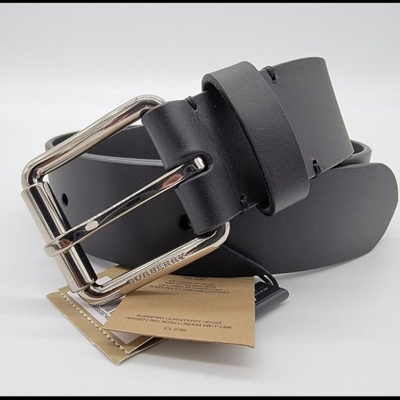 Burberry Other - Burberry Leather Black Belt Size 80
